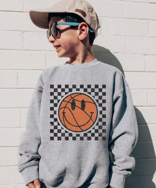 Basketball Smiley Sweatshirt