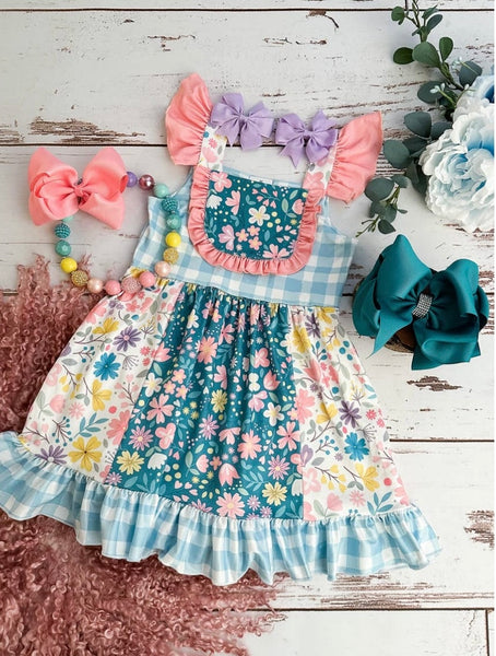 Floral and Ruffle Dress