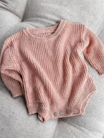 Pink Sweater Romper