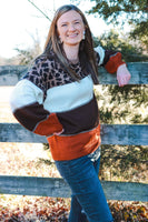 Rust Colorblock Sweater